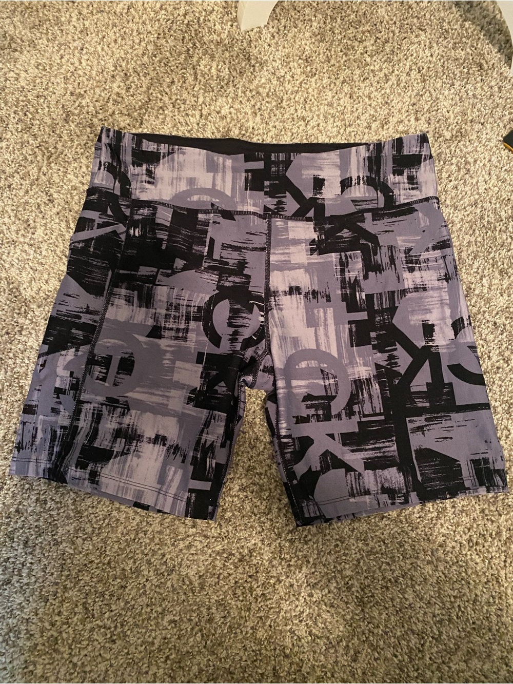 Calvin Klein Black and Gray Printed Athletic Shorts Size 2X EUC